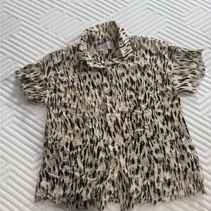 Philosophy Black and Cream Patterned Shirt